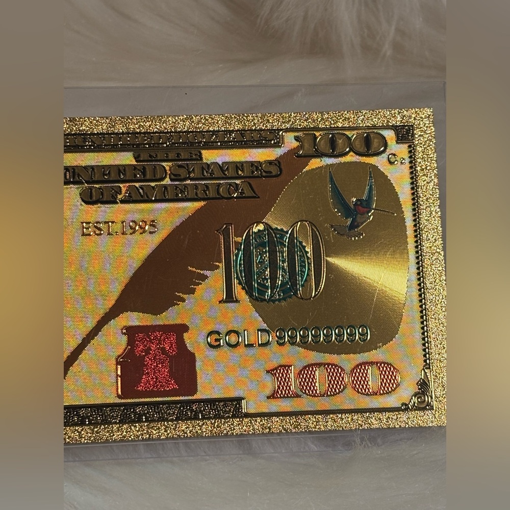 24k gold foil plated Pocahontas Banknote Disney Collectible - Picture 5 of 8
